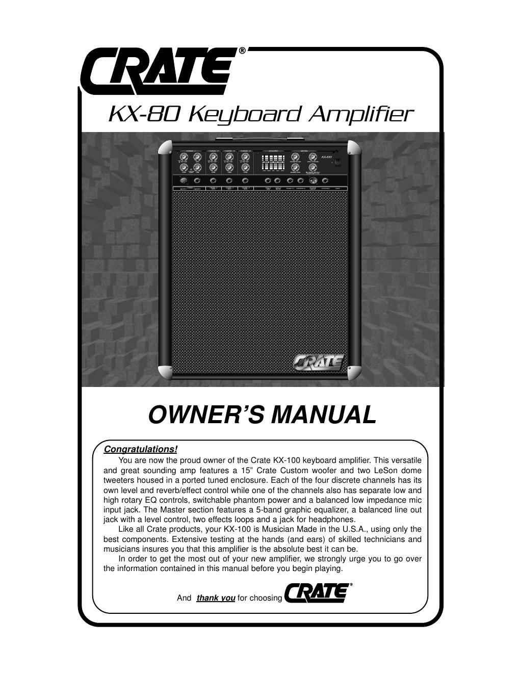 crate kx 100 manual en