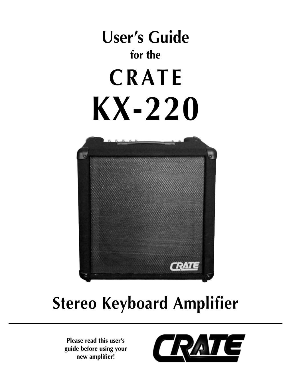 crate kx 220 manual en