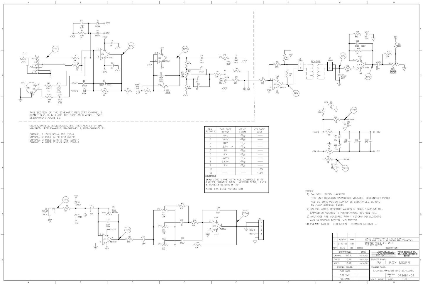 Crate PA 4 07S681 Schematics