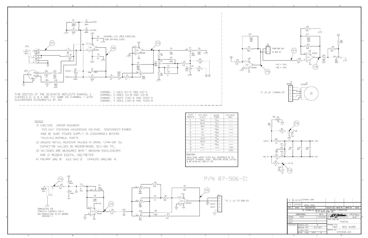 Crate PA 4FXa 07S506 Schematic