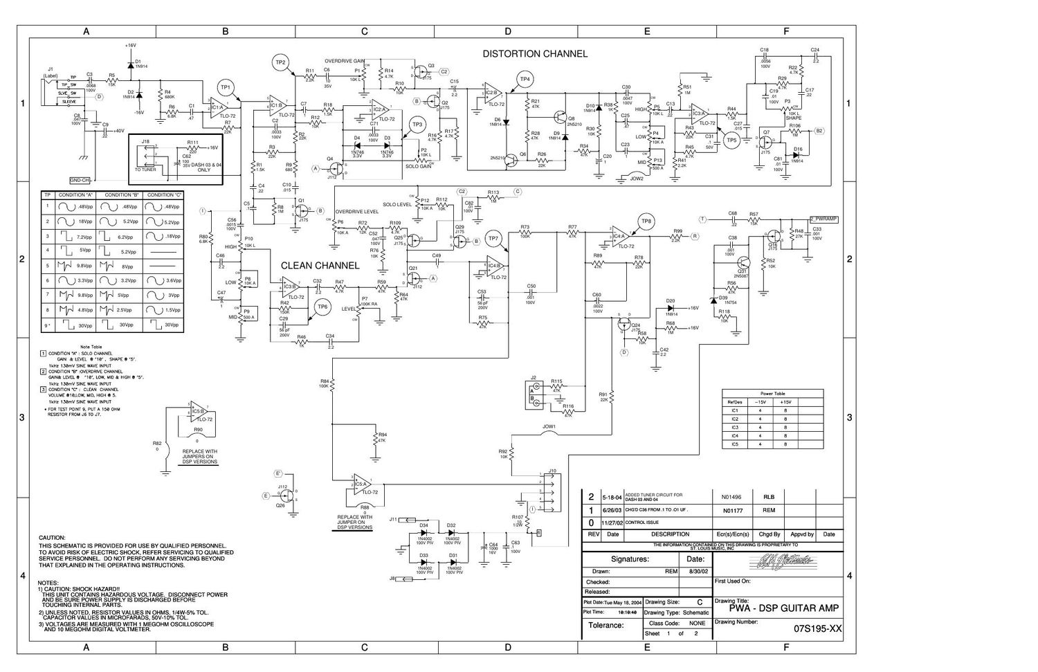 Crate RFX 65 RFX 120 07S195 Schematics