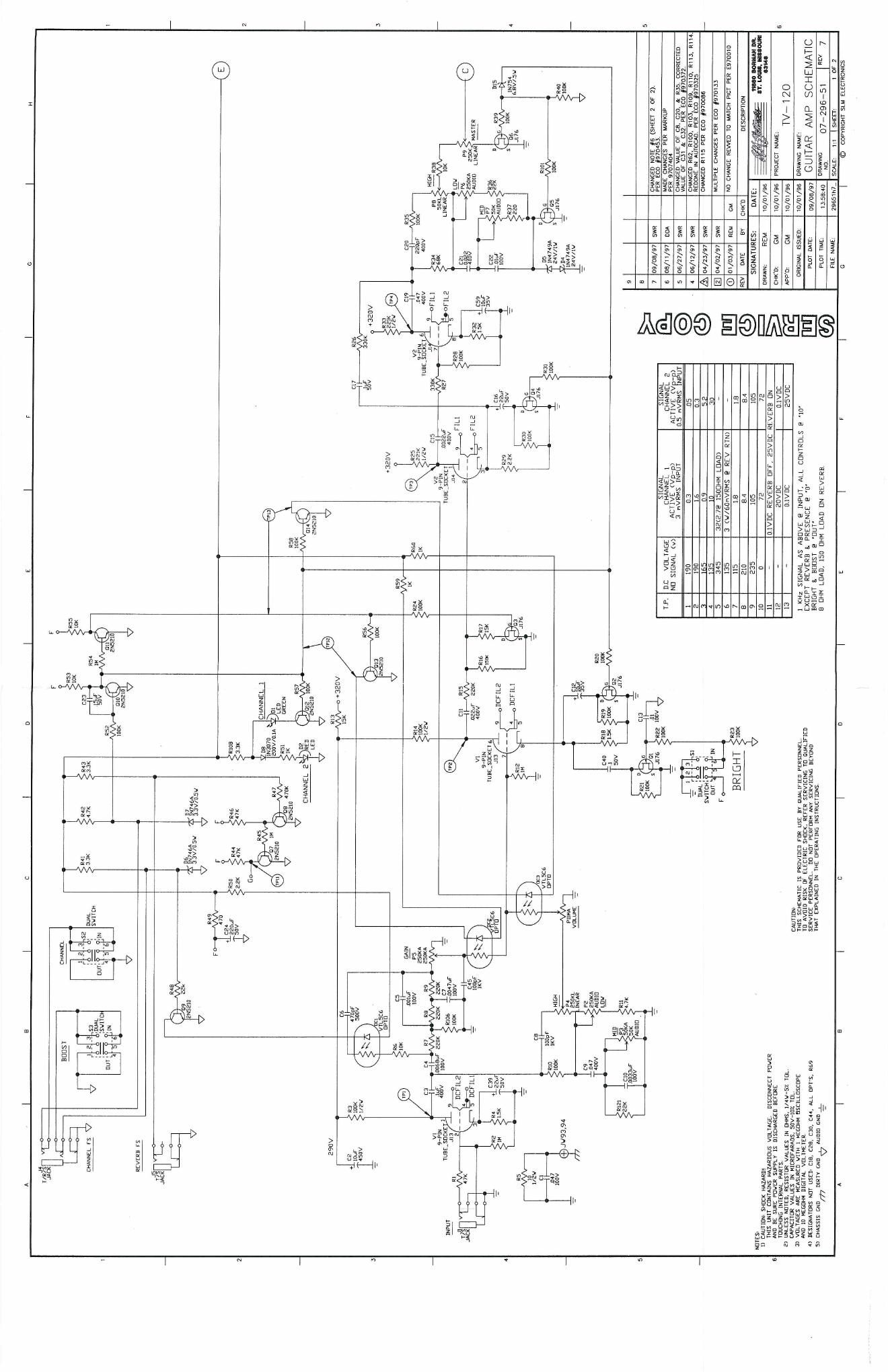 Crate TV 120 Schematics