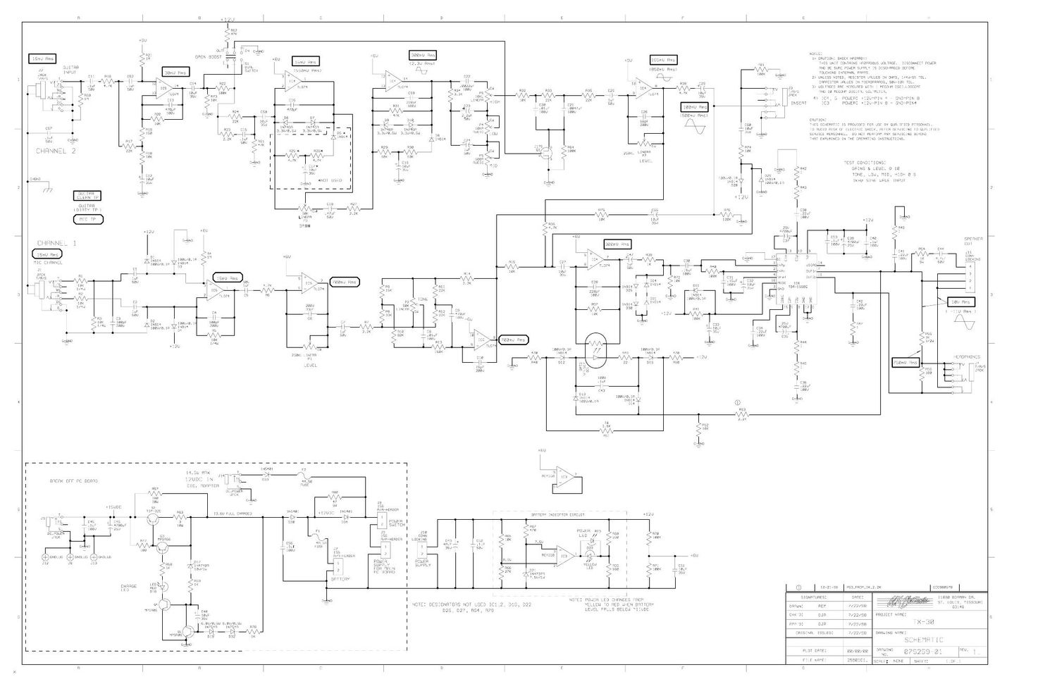 Crate TX 30 07S259 Schematic