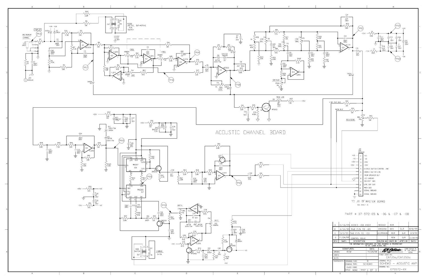 Crate ca 125a ca 125Da 07S572 Schematics