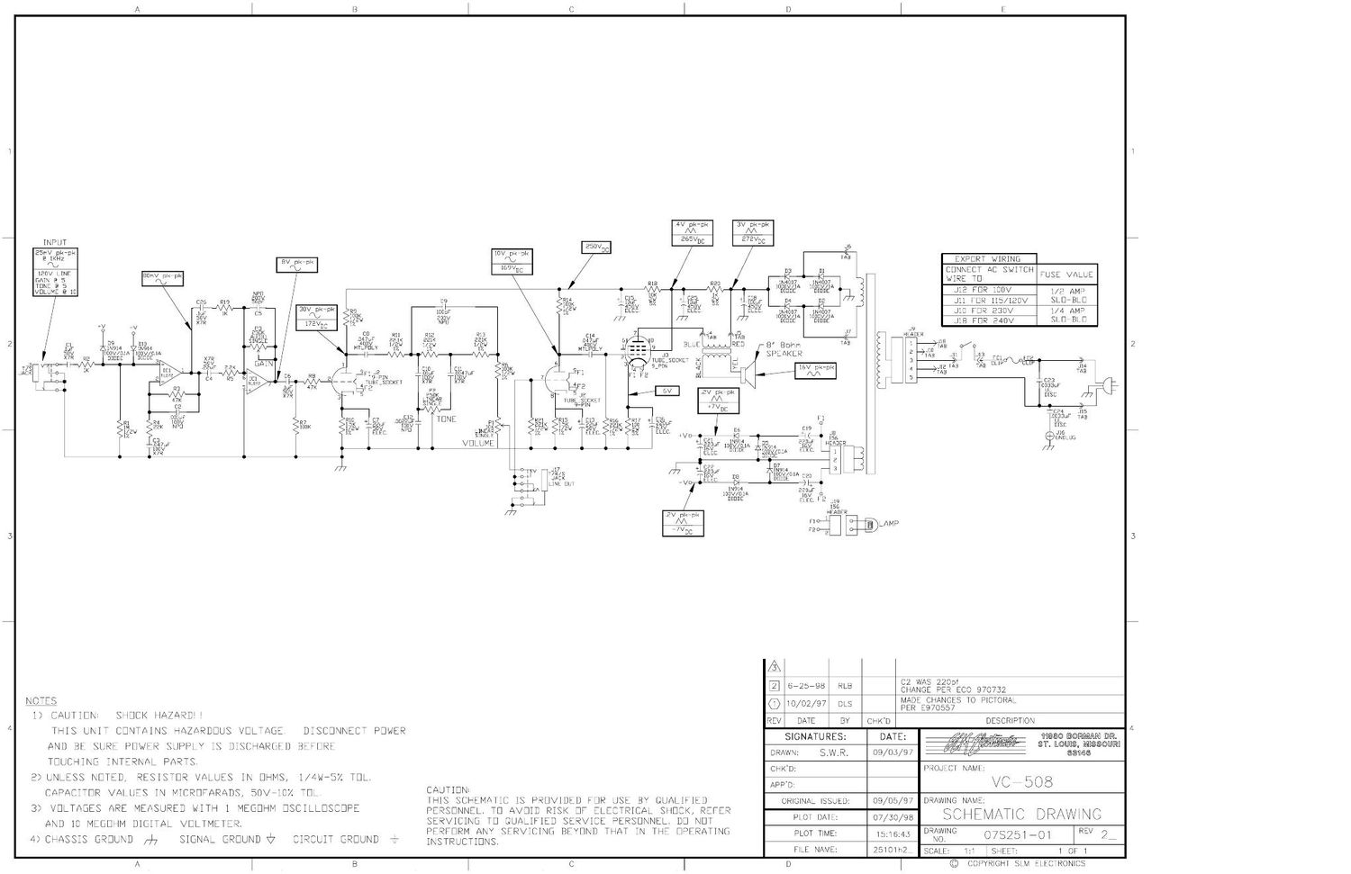 Crate VC 508 07S251 Schematic