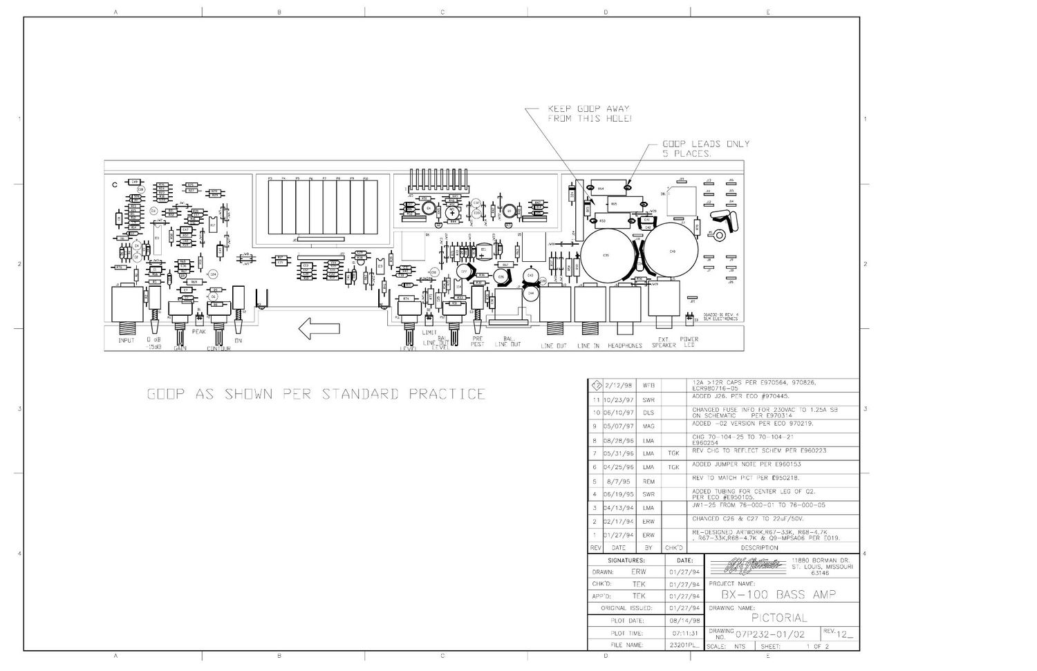 Crate BX 100 Layout Parts