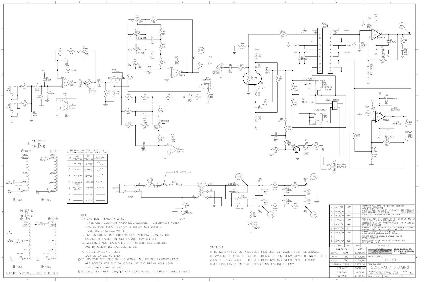 Crate BX 50 07S237 Schematic