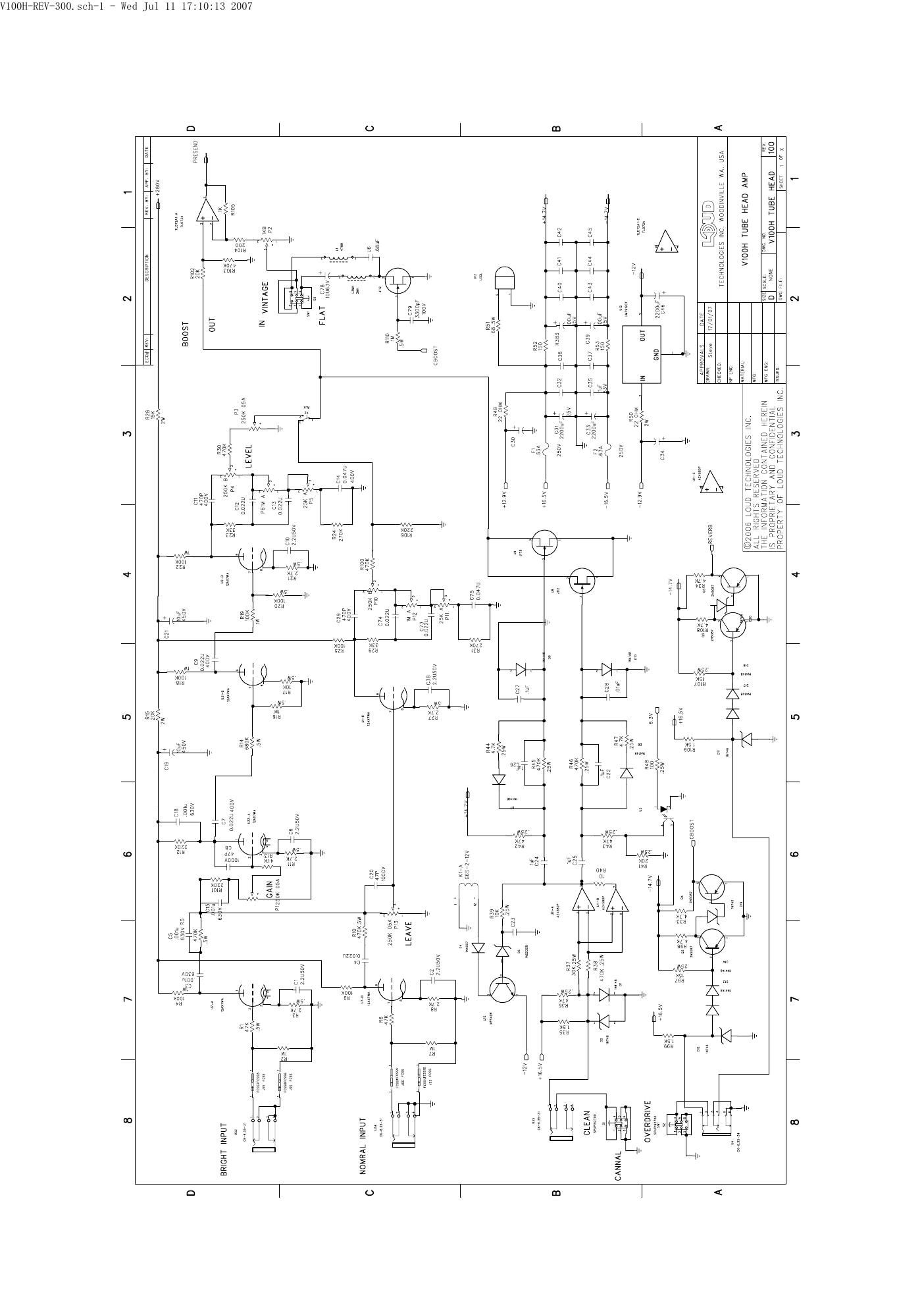 Crate V100H Schematics