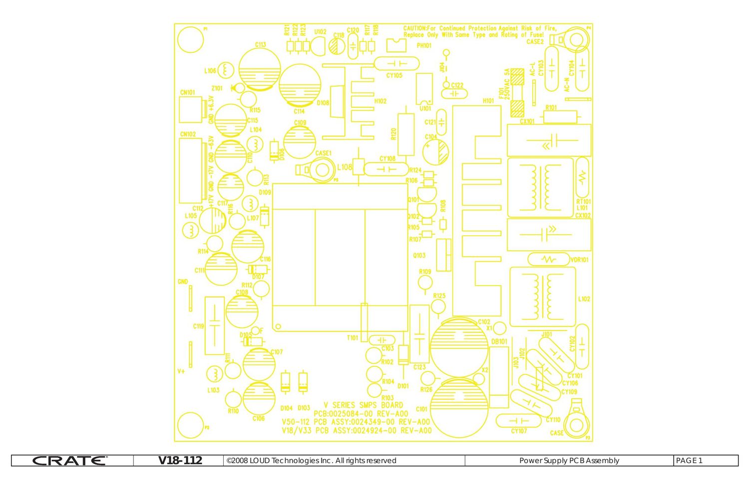 Crate V18 112 Power Supply Schematic