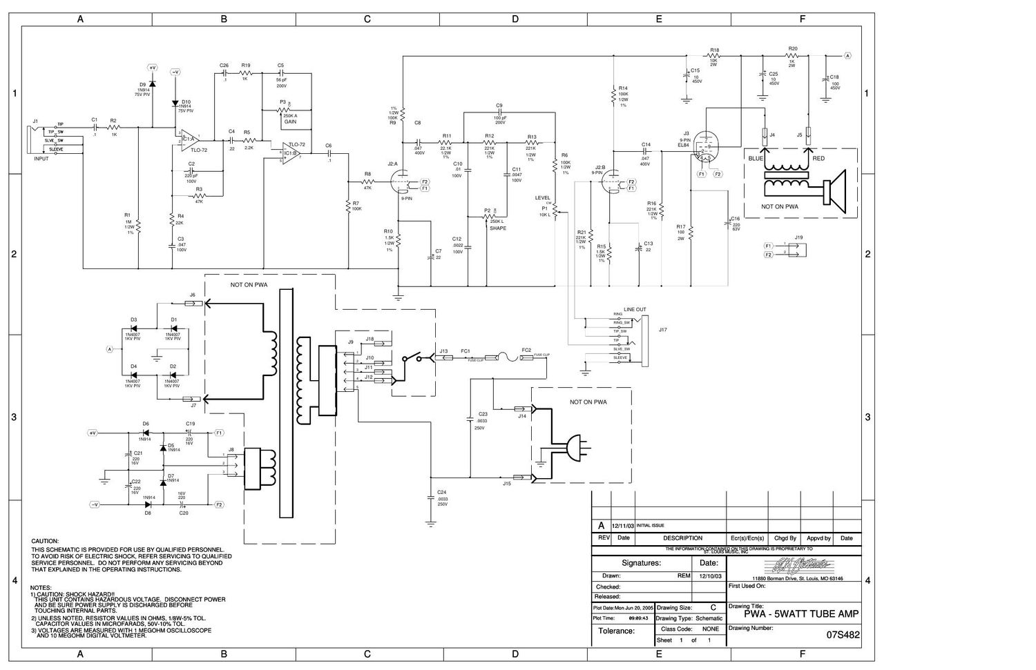 Crate V5 07S482 12 03 Schematic