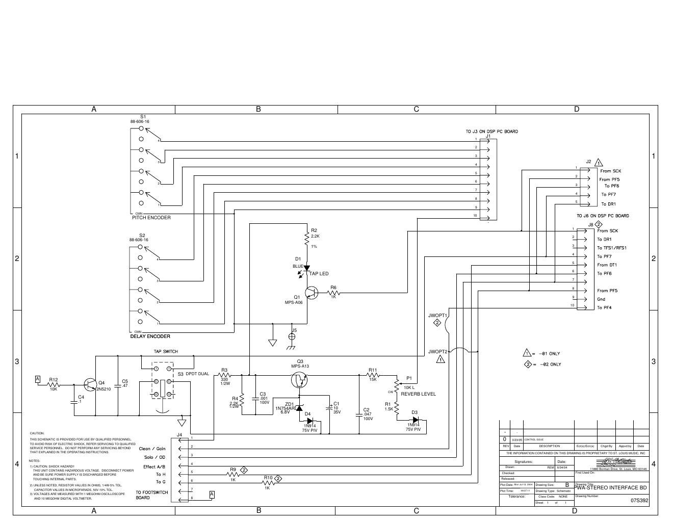 Crate VTX 212 Interface 07S392 Schematic