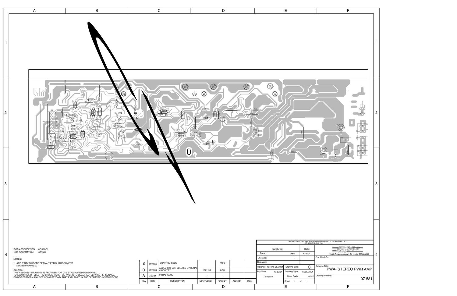 Crate VTX 212 Power Amp Layout