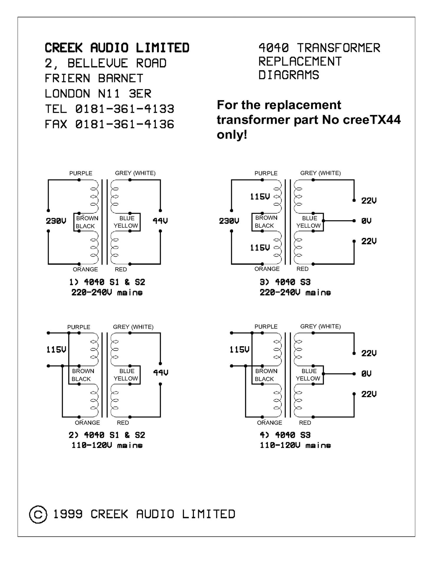 creek 4040 service manual