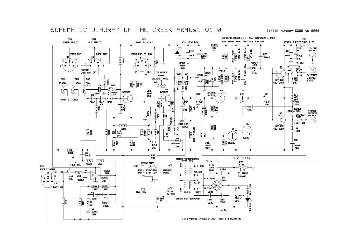 creek 4040s1 int schematic