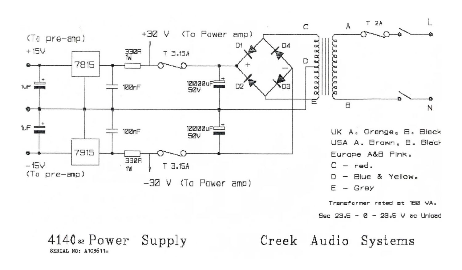 creek 4140s2 pre schematic