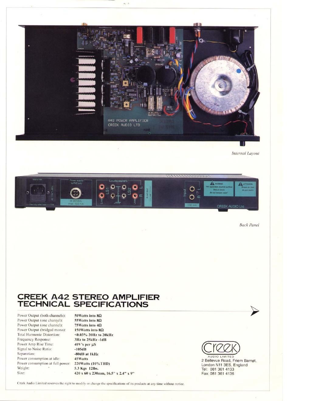 creek a 42 brochure