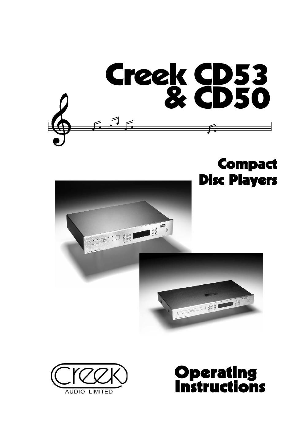 creek cd 50 owners manual