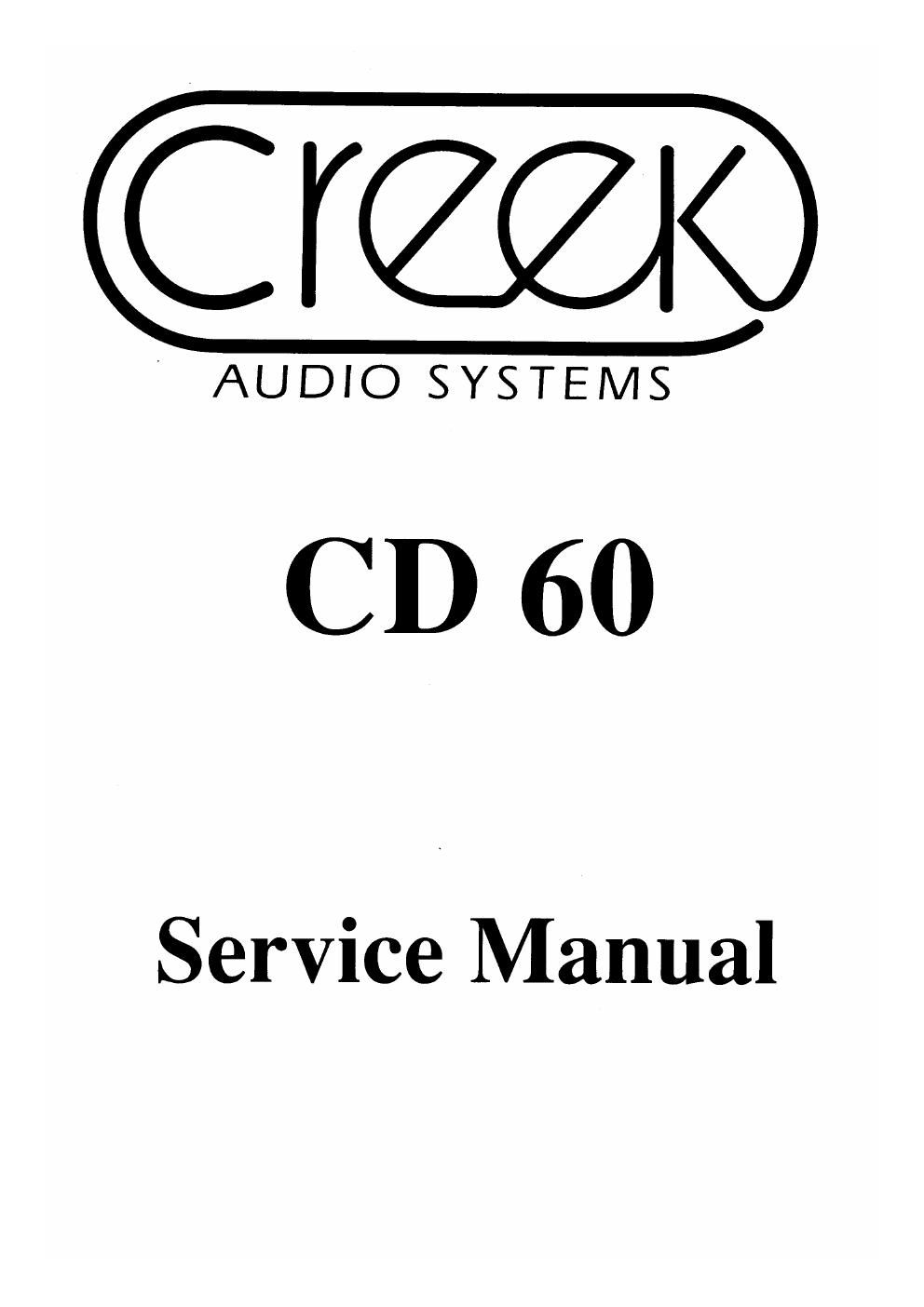 creek cd 60 service manual