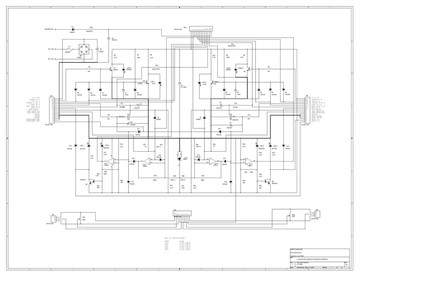 Crest Audio 3301 Schematic