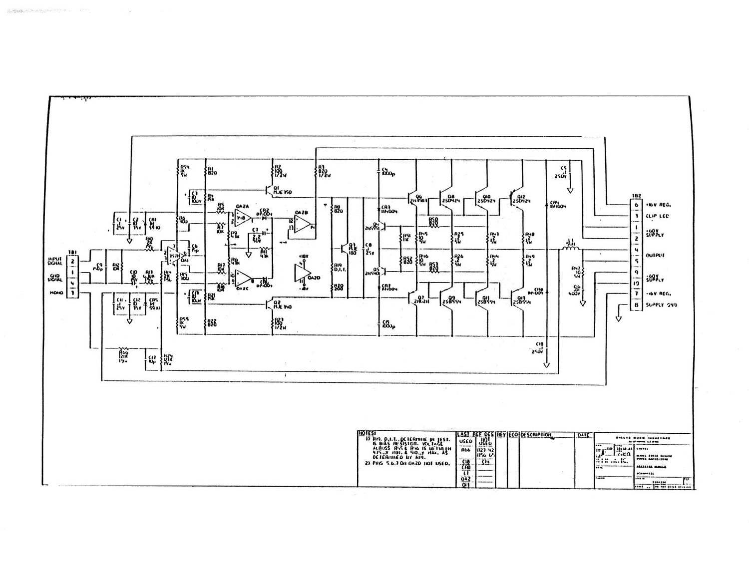 Crest Audio 8 Schematic