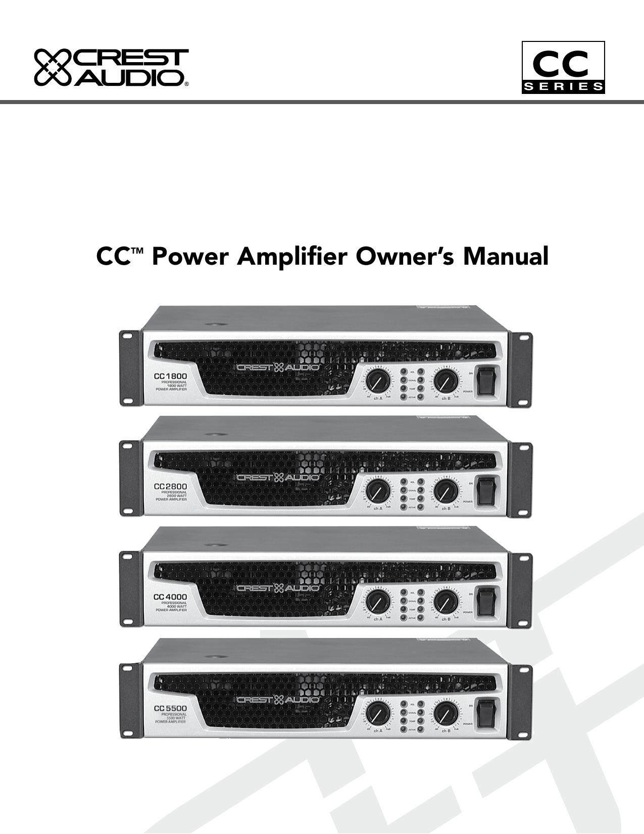 Crest Audio CC 1800 2800 4000 5500 Brochure