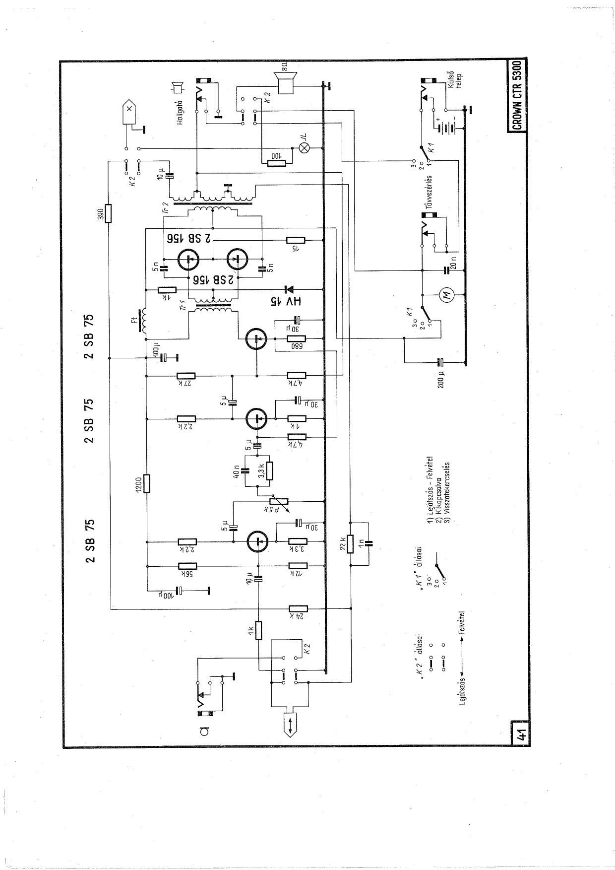 Crown CTR 5300 Schematic