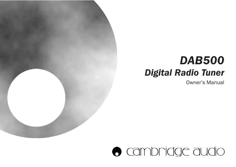 cambridgeaudio DAB 500 Owners Manual