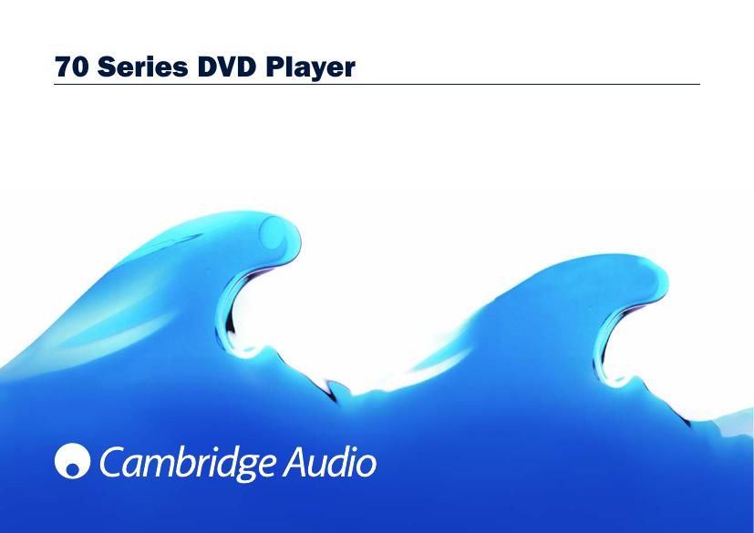 cambridgeaudio DVD 70 Series Owners Manual