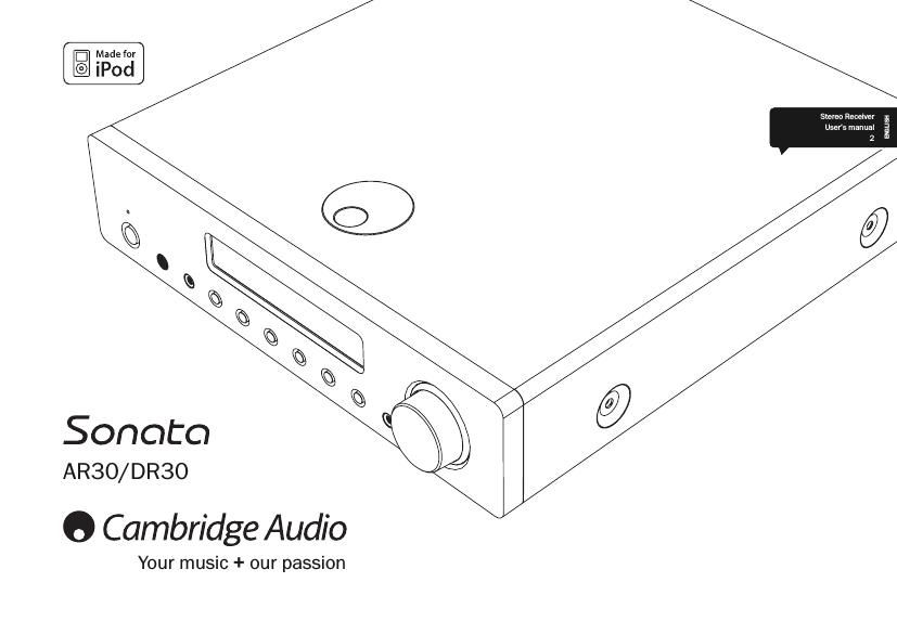 cambridgeaudio sonata ar dr 30 owners manual