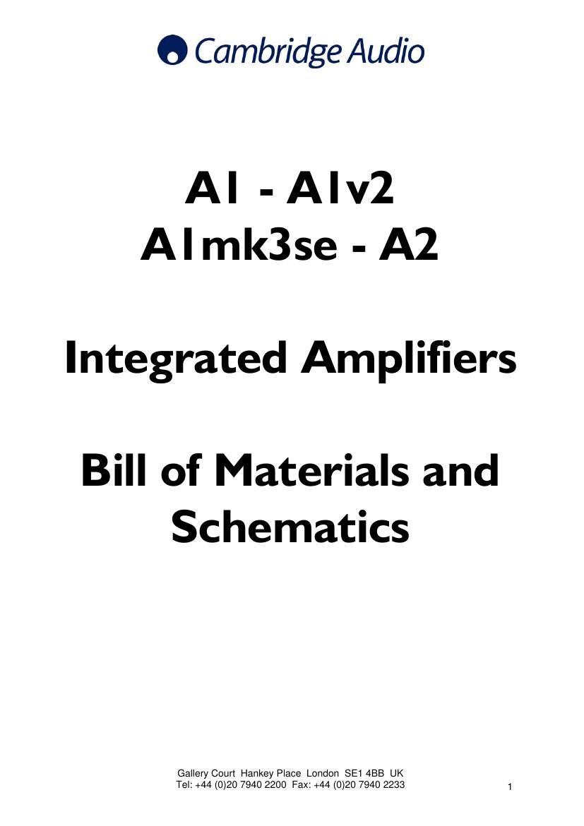 cambridgeaudio A1 A2 int sch