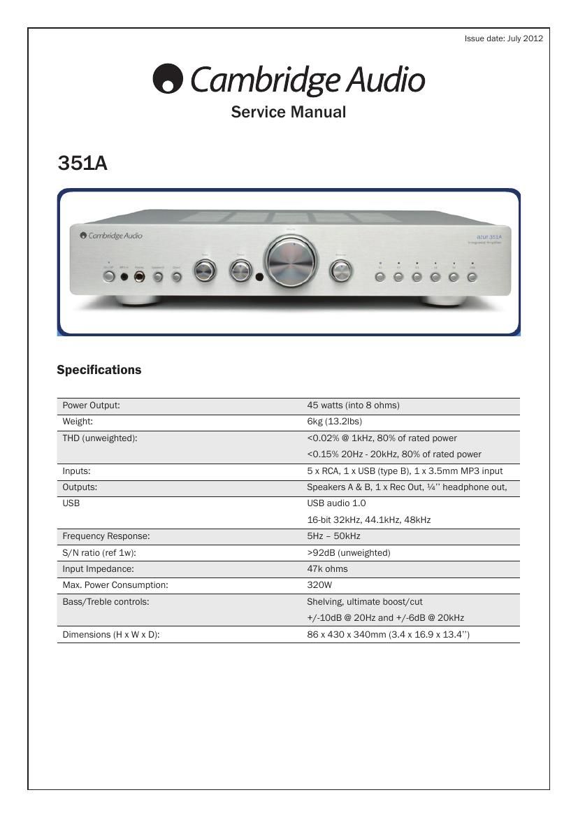 cambridgeaudio A351A int sm