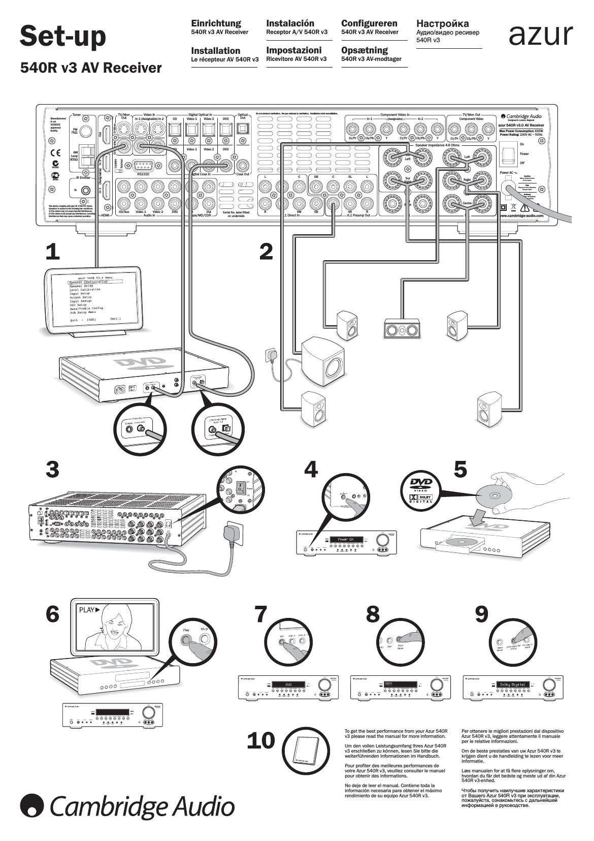 cambridgeaudio azur 540 r owners manual