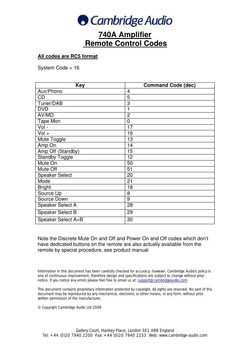 cambridgeaudio azur 740 a owners manual