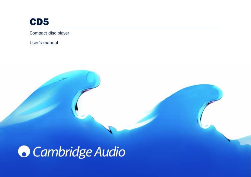 cambridgeaudio cd 5 owners manual