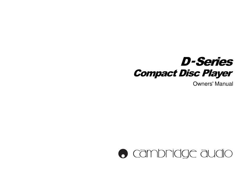 cambridgeaudio d 500 owners manual