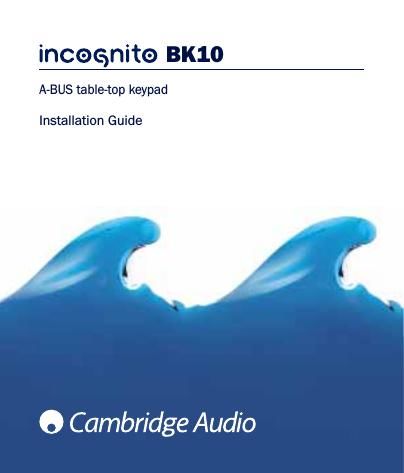 cambridgeaudio incognito bk 10 owners manual