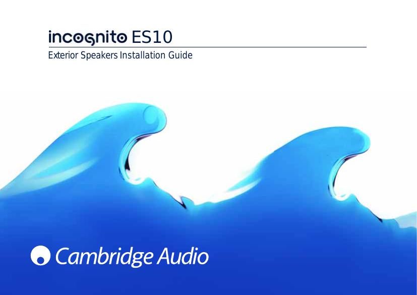 cambridgeaudio incognito es 10 owners manual