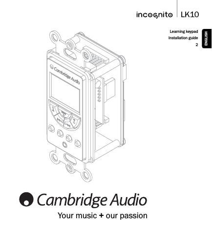 cambridgeaudio incognito lk 10 owners manual