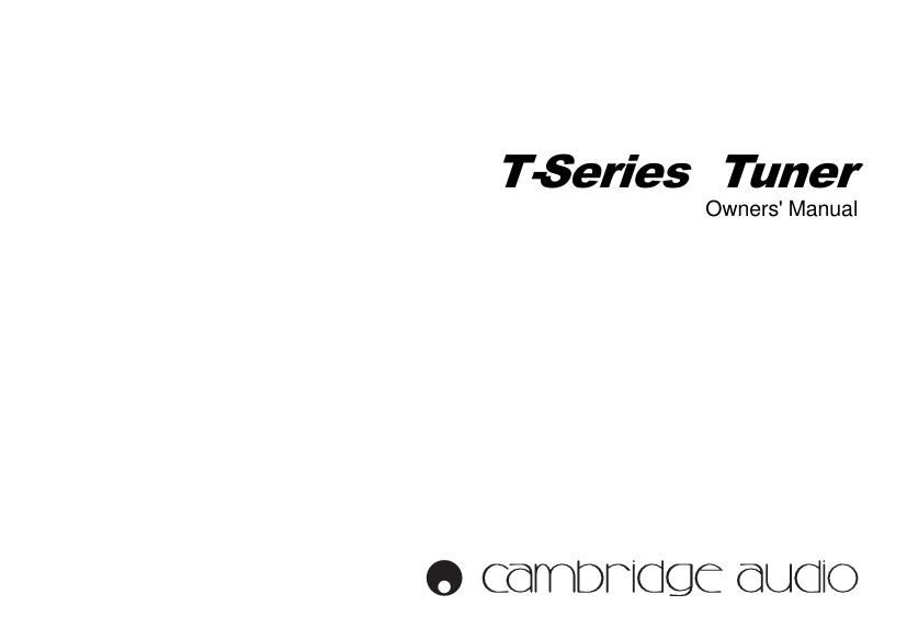 cambridgeaudio t owners manual