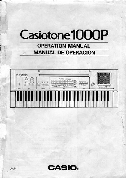 casio 1000p owner manual