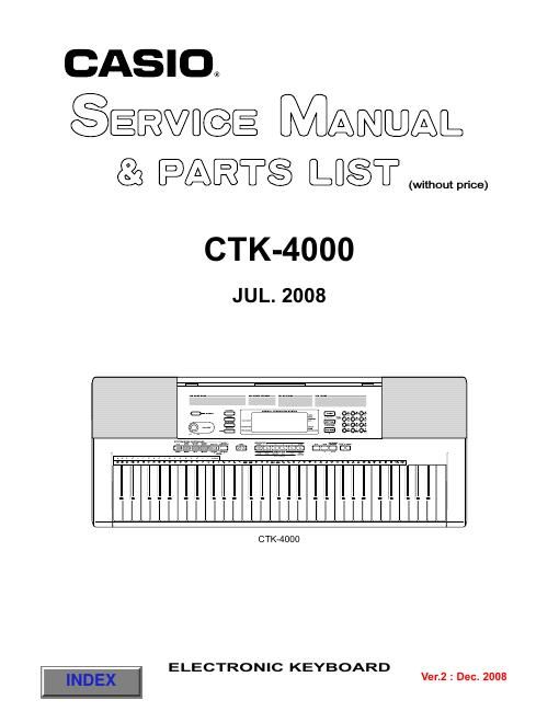 casio ctk 4000 service manual