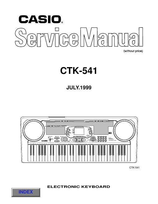 casio ctk 541 service manual