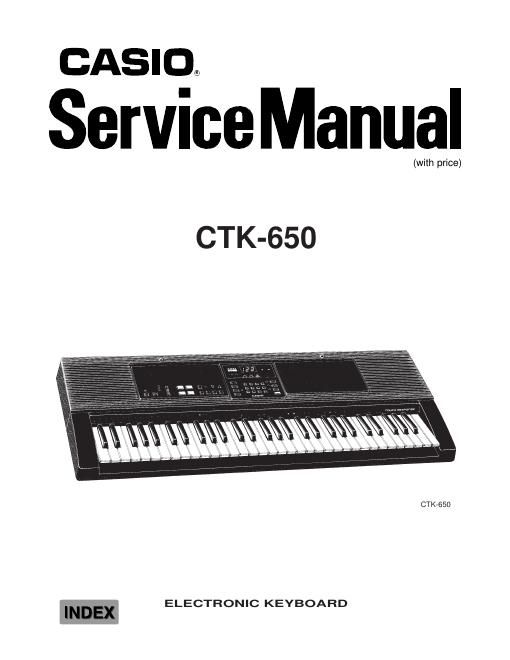 casio ctk 650 service manual