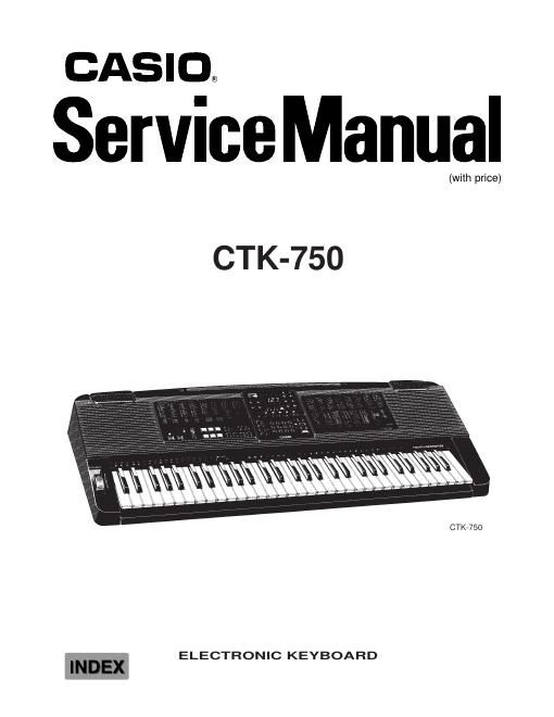 casio ctk 750 service manual