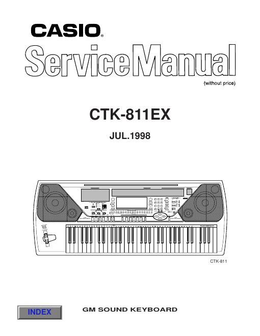 casio ctk 811ex service manual