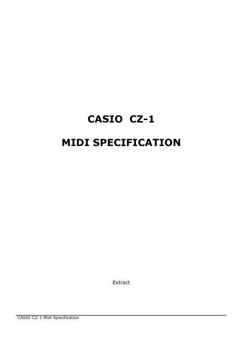 casio cz 1 midi specification