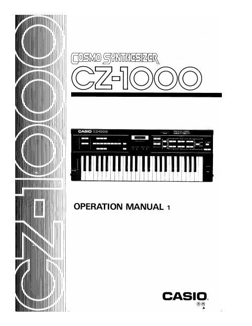 casio cz 1000 operation manual