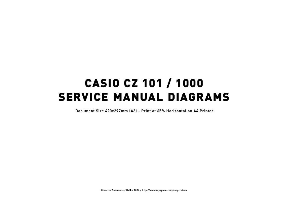 casio cz 101 1000 schematics