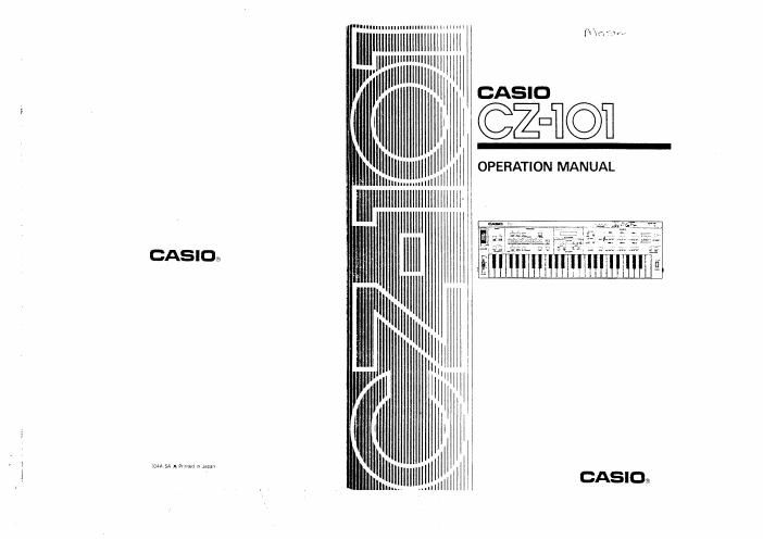 casio cz 101 owner manual