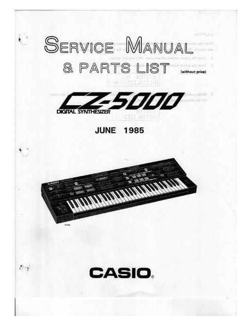 casio cz 5000 service manual